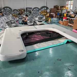 Ponton d'extérieur en forme de U Bateau à moteur Pont d'île flottante Plate-forme de quai gonflable Jet <span class=keywords><strong>Ski</strong></span> - Product Image 3