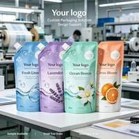 Pochettes à bec verseur 250ml/500ml/1L/3L pour lessive liquide – Sacs d'emballage personnalisés refermables avec bouchon pour savon liquide