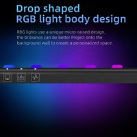 Barre lumineuse d'affichage de fond multifonctionnelle à 3 modes et 7 couleurs Barre lumineuse incurvée pour écran d'ordinateur pour salle de jeux
