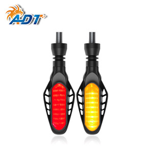 Feux de jour extérieurs ADT Cobra, clignotants séquentiels blancs pour moto, clignotants jaunes avec abat-jour transparent - Product Image 6