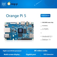 Orange Pi 5 Development Board Ruixin Micro RK3588S Main Board Memori 4G Orange Pi Mendukung Codec Video 8k6