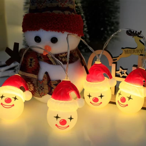 Guirlandes lumineuses LED de Noël YN Starlight pour l'intérieur, avec motifs <span class=keywords><strong>Clown</strong></span> et Bonhomme de neige, indice de protection IP44, style moderne pour la décoration de fête - Product Image 1