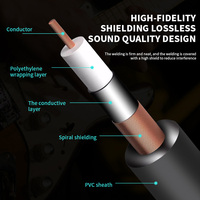 Câble d'instrument professionnel 1/4 TS à TS prise droite blindé OFC câble de guitare en cuivre sans oxygène pour pédale de mélangeur d'amplificateur