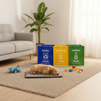 BSCI recycler pp tissé sac poubelle résistant à l'eau étanche à l'humidité OPP Film couture PP tissé sac poubelle avec poignée