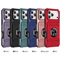 Lichicase Coque de protection magnétique avec support rotatif à 360° pour voiture et fente pour cartes pour iPhone 18 Pro 18 Pro Max