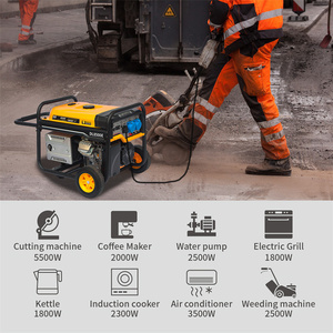 Single Phase <b>Gasoline</b> <b>Generator</b> With Recoil/Electric Start for Home Use 220V DL8500E <b>Gasoline</b> <b>Generator</b> - Product Image 3