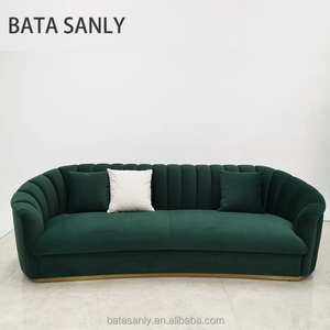 Sofá de lujo de diseño de comedor, muebles de sala de estar, juego de sofá de <span class=keywords><strong>pareja</strong></span> de tela para sala de estar, sofá de salón de Hotel - Product Image 4