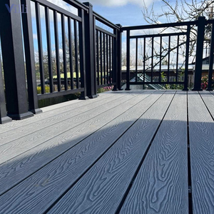 Một thế hệ Gỗ Tếch 3D nổi chải gỗ nhựa decking lồng vào nhau không thấm nước chống trượt ngoài trời Patio cao cấp - Product Image 4