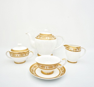 Juego de Vajilla de Porcelana Fina de Baviera, 108 Piezas, con Relieve Dorado de Lujo - Product Image 3