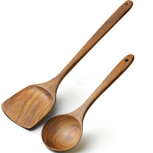 Juego de utensilios de cocina de madera de Acacia, espátula de cuchara de madera, Juego de 3 piezas - Product Image 1