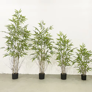 <span class=keywords><strong>Vente</strong></span> flash : Arbre en bambou artificiel de 1,80 m (6 pieds), herbe et feuilles en plastique simulées pour la décoration de la maison, du bureau, de l'hôtel et du jardin - Product Image 2