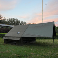 Tente électrique à pousser et à tirer avec roues, tente pliable portable pour événements et stands en plein air