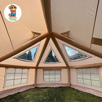 Grande tente de camping familiale d'extérieur, imperméable, en toile Oxford, avec matelas pneumatique, expérience de camping de luxe, gonflable et portable