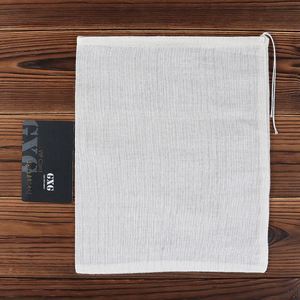 Natural Muslin Drawstring Bag 20x25cm Reusable <b>Sachet</b> Cotton Packing Bags Cheesecloth Bags for Spice Nut Storage - Product Image 2
