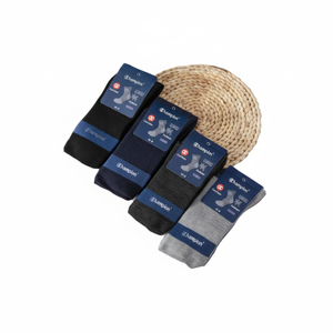 Calzini sportivi in spugna Non leganti da uomo di colore bianco rosso elasticizzato in poliestere Spandex antiscivolo con stampa digitale Jacquard ODM - Product Image 1