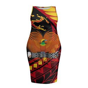 Gaun Sundress Motif Burung Surga Wanita Papua Nugini Desainer Tanpa Lengan Mini Longgar Nyaman Boho Rok Suspender Dropshipping - Product Image 5