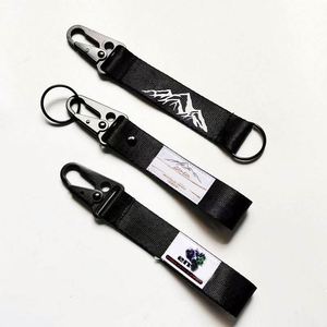 <b>Custom</b> logo Nylon Lanyard <b>Keychain</b> Wristlet Carabiner Tactical Metal Hook <b>Keychain</b> - Product Image 4
