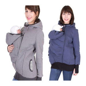 <span class=keywords><strong>Abrigo</strong></span> portador de maternidad para mujer, Sudadera con capucha para mamá, chaqueta de transporte para bebé, sudaderas cálidas para bebé - Product Image 2