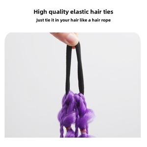 Accessorio di Moda Trendy per Donne, Stile Street, Treccia Colorata Lunga con Doppio Trama, Estensione per Coda di Cavallo - Product Image 2
