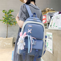 Sac à dos scolaire en gros, ensemble de quatre pièces, léger, pour lycéens, 4 pièces/ensemble, sacs à dos de dessin animé pour filles, sacs à livres