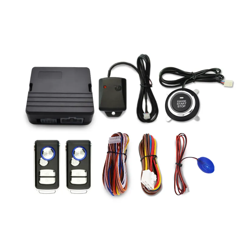 Professional sale smart key remote system push button start stop engine kit car alarms