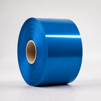 Film BOPET bleu 1005/1095 mm - Film de base PET bleu brillant pour panneaux décoratifs, impression d'étiquettes