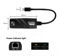 Adaptateur USB-C vers Ethernet RJ45 100 Mbps, carte réseau filaire LAN externe pour Windows et Mac OS, adaptateur Type-C