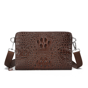 Bolso de Mano de Cuero Genuino con Patrón de Cocodrilo, Gran Capacidad, Diseño Casual, Impermeable, para <span class=keywords><strong>Hombre</strong></span>, Estilo Ejecutivo - Product Image 2