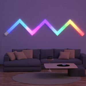 Panneaux muraux LED intelligents Tuya avec synchronisation musicale pour éclairage d'ambiance et décoration intérieure - Fournisseur e-commerce d'éclairage - Product Image 5