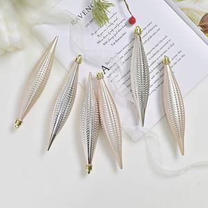 ลูกบอลคริสต์มาสพลาสติกทรงรีเคลือบสีพื้นขนาด 16 ซม. แบบแขวน ทำมือ คุณภาพสูง ทนทานต่อการแตกหัก ดีไซน์ทันสมัย - Product Image 2