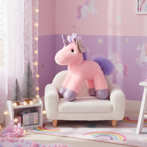 Cuscino di Lusso a Tema Unicorno Rosa da 11 Pollici e Modello di Divano con Stampa Digitale NYFY-1225 MOQ 100 Regali Multiuso Prodotti in Cina - Product Image 3