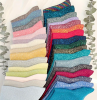 Chaussettes CMAX personnalisées brodées en jacquard avec fil lurex métallique or et argent, brillantes, tricotées, pour le sport et le quotidien