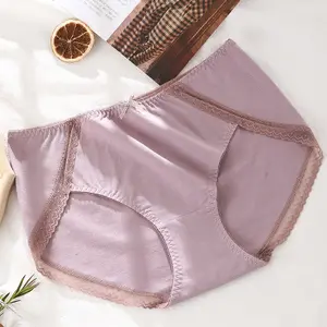 Direct Manufacturer Hot Sale Women's Underwear Elegance Female Panties Top Quality Boy Short with Lace Trim