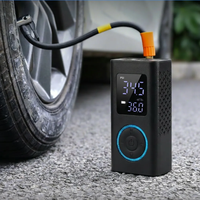 Pocket Metal Air Compressor Portable Tire Inflator with Tire Pressure Monitor and Fast Inflation for Car Motorcycle