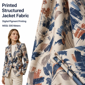 <span class=keywords><strong>Tela</strong></span> de Chaqueta Estampada Personalizada, Poliéster Viscosa TR, Tejido para Trajes, Prendas Exteriores Estructuradas para Mujer, Suministro al por Mayor de Fábrica - Product Image 1