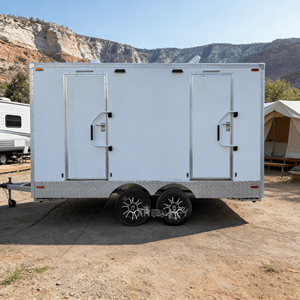 Remorque de toilettes portable double porte, écologique, durable, pour camping extérieur, caravane, salle de bain de luxe, remorque mobile VIP - Product Image 3