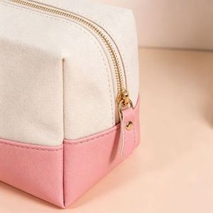 Canvas Cosmetic <b>Large</b> Capacity Travel Makeup Pouch Zipper Closure for Toiletries Coins Toiletry Organizer <b>Bag</b> - Product Image 3