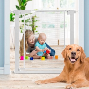 Barrière de sécurité intérieure pour bébé à fermeture automatique, installation facile, en fer et métal durables, <span class=keywords><strong>protection</strong></span> pour escaliers, pour animaux domestiques et bébés - Product Image 2