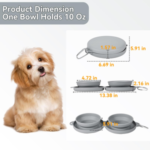 Bol de voyage pliable en silicone pour animaux de compagnie, OEM ODM, pour extérieur, pliable, portable, pour chien, bol d'eau pliable pour chien - Product Image 3