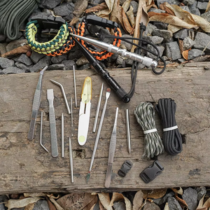 Juego de agujas FID, herramientas para anudar <span class=keywords><strong>Marlin</strong></span> Spike con agujas de cordones, herramientas multifuncionales para tejer cables DIY Para - Product Image 4