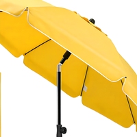 Parasol de jardin inclinable en métal avec ancre au sol, sac de transport, protection UV 50+, réglable, pour terrasse, camping