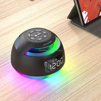 RGB Farbige Ambientebeleuchtung LED Digitaler Desktop-Musikwecker mit FM-Radio mit TF-Karte HI-FI BT-Lautsprecher