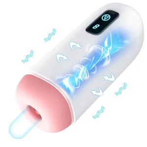 Hot Sale High Quality Soft Tpe Skin Feelings Automatic Stroker Masturbator Cup Throat Mouth Electric Version Masturb