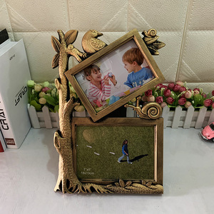 PVC <span class=keywords><strong>Antique</strong></span> <span class=keywords><strong>Bronze</strong></span> Tree Shaped kết hợp với 2 khung ảnh, phòng khách, phòng ngủ, trang trí nội thất khung ảnh - Product Image 1