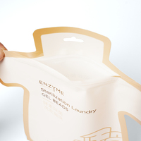 Sacs d'emballage liquides en nylon refermables en forme de T-shirt, étanches à l'humidité, avec fermeture éclair, pochettes verticales réutilisables pour perles de lessive
