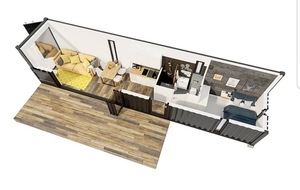 Casa Prefabbricata <span class=keywords><strong>in</strong></span> Container Navale da 40 Piedi <span class=keywords><strong>in</strong></span> Acciaio Leggero Pronta all'Uso <span class=keywords><strong>in</strong></span> <span class=keywords><strong>Vendita</strong></span> - Product Image 4