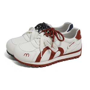 Zapatillas Blancas Bicolor para Mujer, Primavera 2026, Cuero Genuino, Cómodas, Transpirables, Estilo Casual Deportivo, Estilo Forrest Gump - Product Image 1