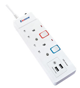 Enchufe de Extensión Individual de Cobre Puro con 2 Puertos USB-A, 2 Puertos USB-C, 6 Tomas de Corriente, Clasificación IP20, 13A, <span class=keywords><strong>IEC</strong></span> y BS, Uso Residencial - Product Image 4