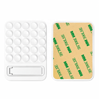 Support de téléphone à ventouse en silicone avec béquille pliable, support adhésif pour miroirs, selfies mains libres