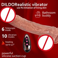 YIJI Télécommande en silicone souple, étanche, réaliste, vibromasseur pour femme, masturbation, jouets sexuels pour adultes